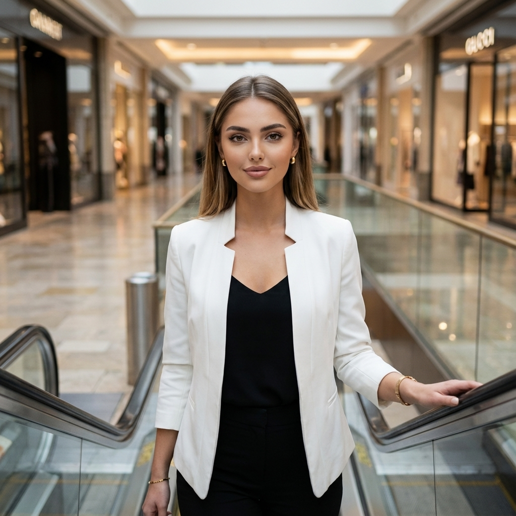 Elyvra Open-Front Slim Blazer