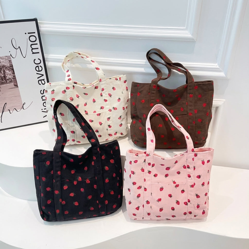 Fravelle Strawberry Cord Tote