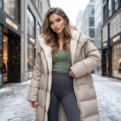 Vireya Faux-Layer Down Coat