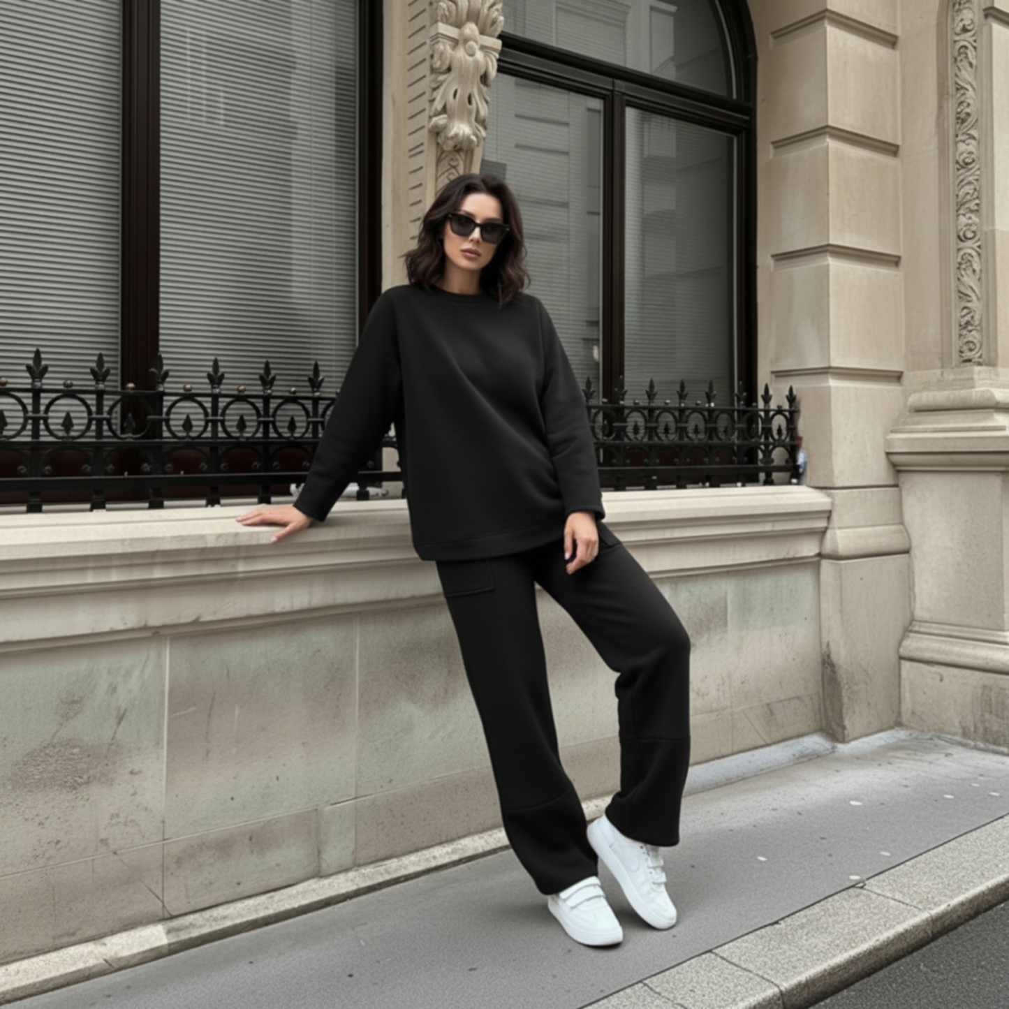 Sophisticated High-Waist Pant Set