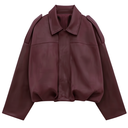 Lapel Suede Bomber Outwear