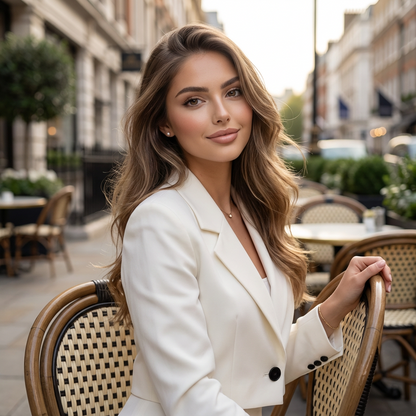 Zyrelle Cropped Notch Blazer