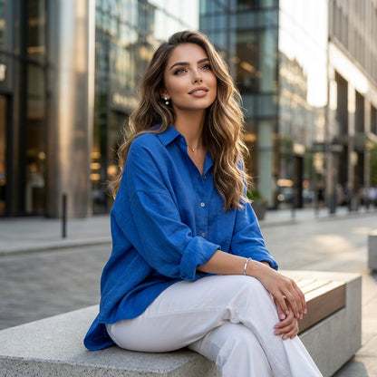 Roselune Soft Linen Vintage Blouse