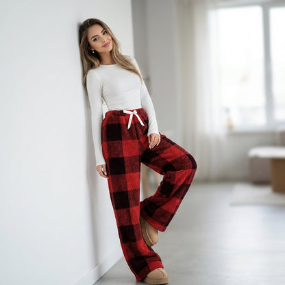 Autumn/Winter Soft Plaid Comfort Trousers