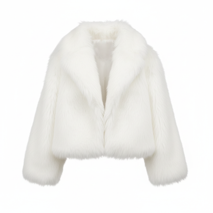 Vintage Faux Fur Winter Lapel Jacket