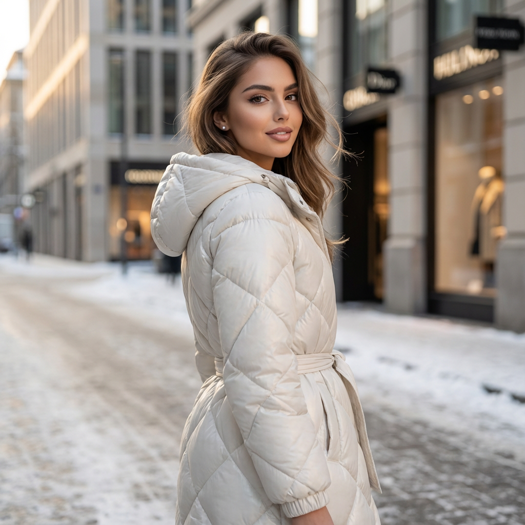 Alverra Belted Down Longline Coat