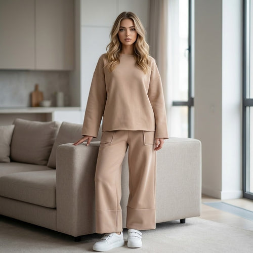 Sophisticated High-Waist Pant Set