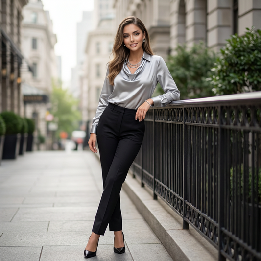 Lumivère Satin French Shirt