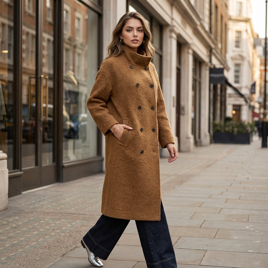 Quenelle Double-Face Cashmere Coat
