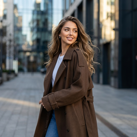 Vellaryn Belted Long Wool Coat