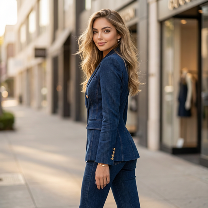 Elvessa Smart Casual Denim Co-Ord