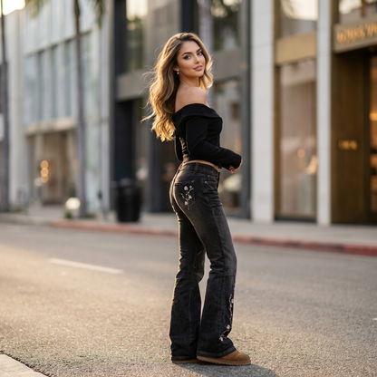 Elvynne Vintage Floral Denim