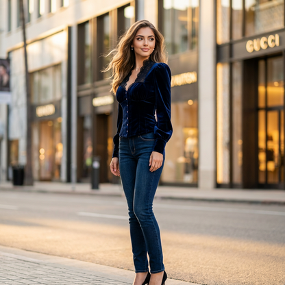 Aurevyn Luxe Base-Layer Velvet Shirt