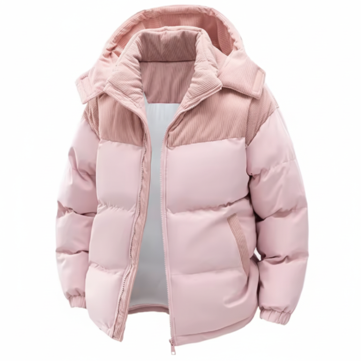 Men’s Contrast Patchwork Winter Puffer Jacket