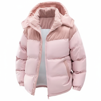 Men’s Contrast Patchwork Winter Puffer Jacket