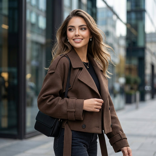 Trivelle Lace-Up Short Trench