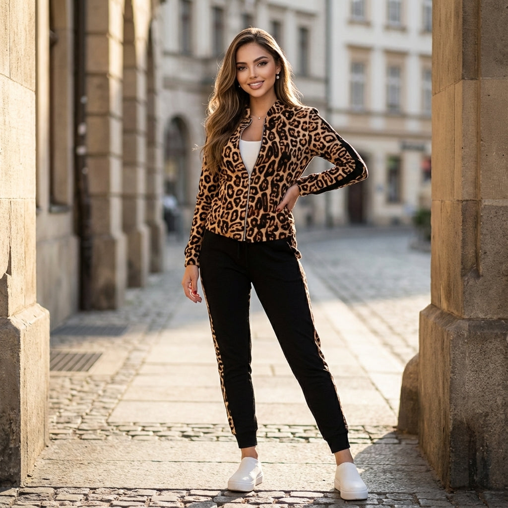 Zyvella Patchwork Zip Tracksuit