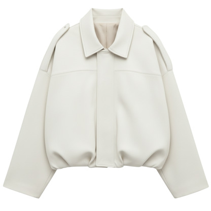 Lapel Suede Bomber Outwear