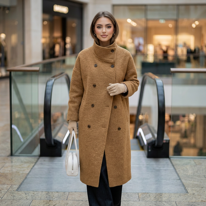Quenelle Double-Face Cashmere Coat