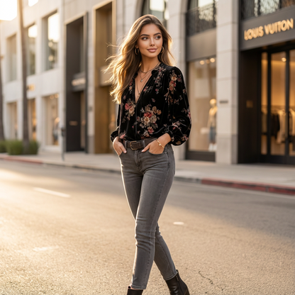 Aurevella Winter Velvet Jacket