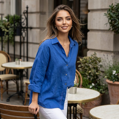 Roselune Soft Linen Vintage Blouse