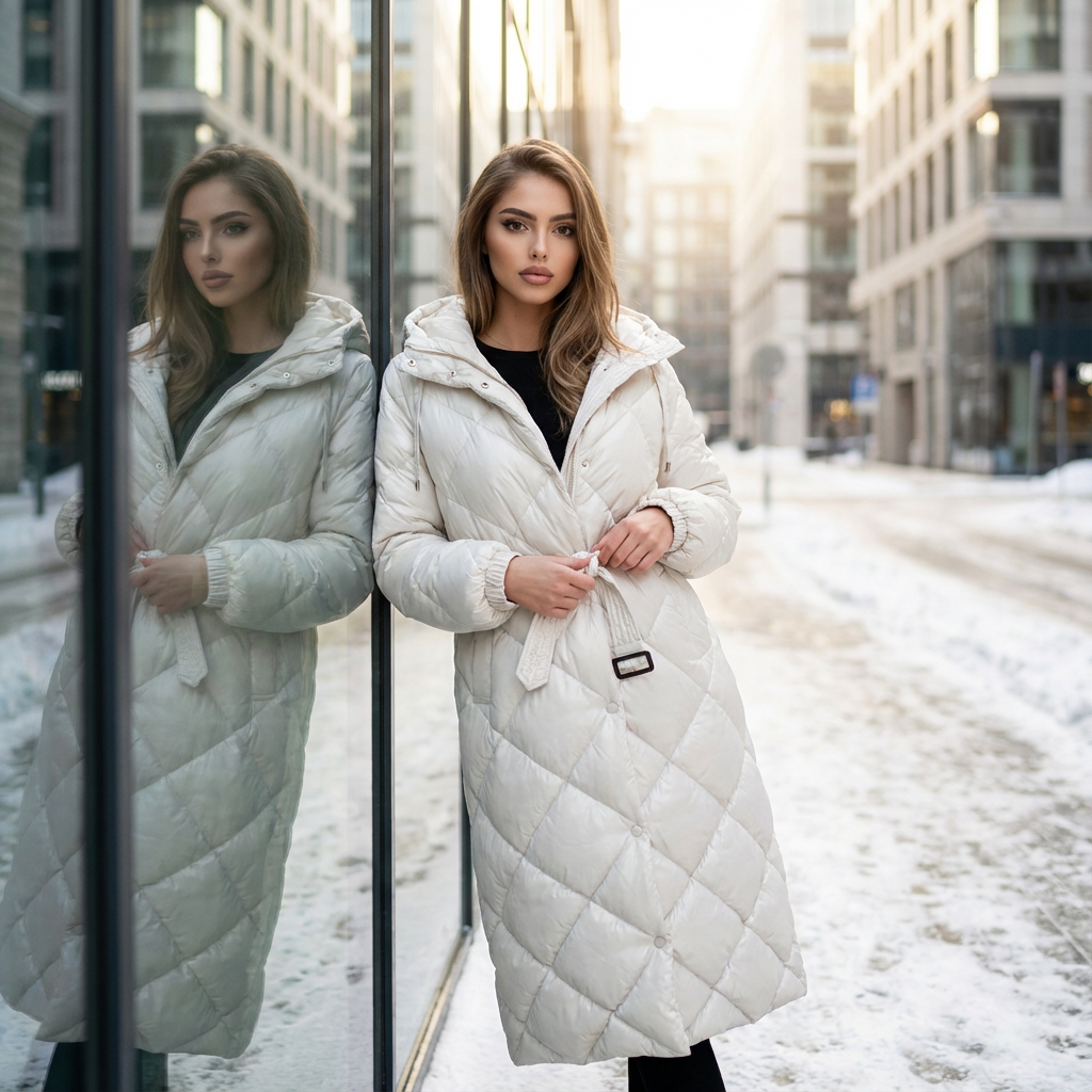 Alverra Belted Down Longline Coat