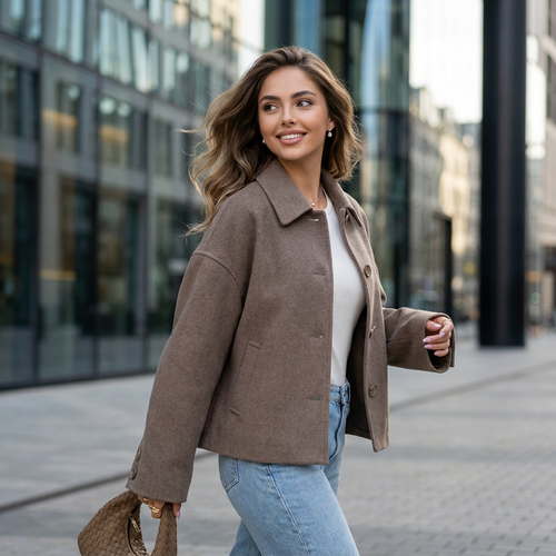 Palvessa Pleated Pocket Wool Coat