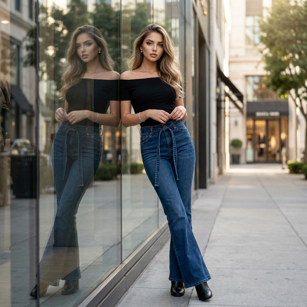 Flarwyn Fleece-Lined Vintage Flare Jeans