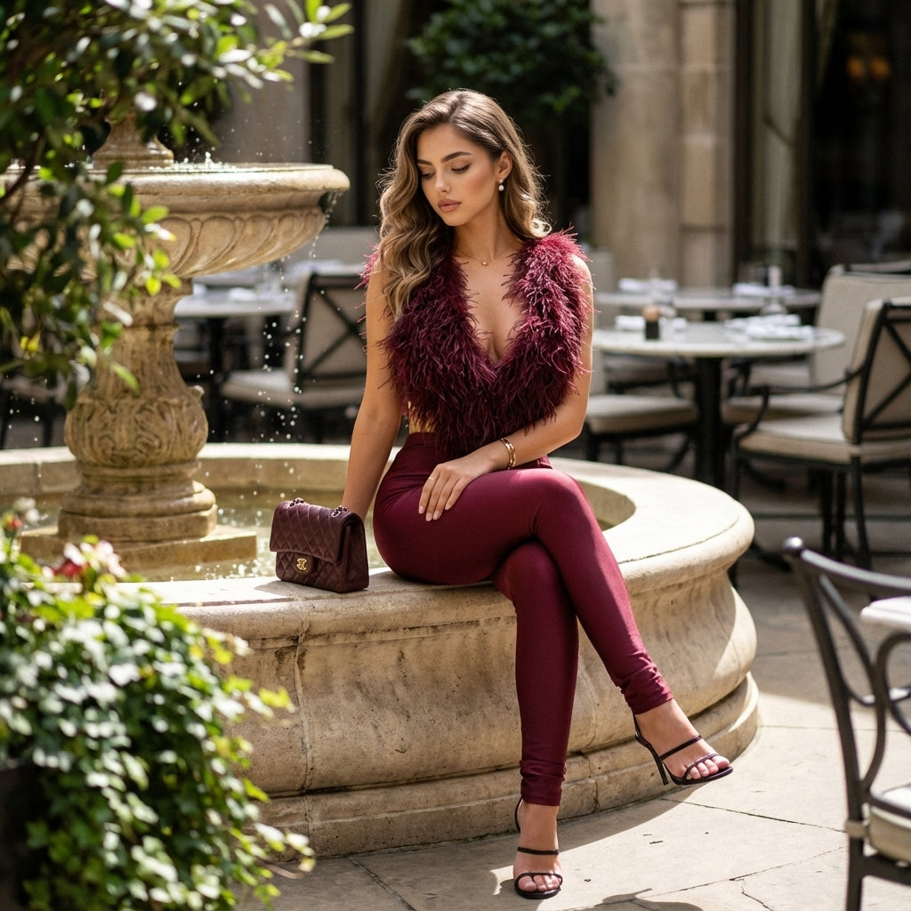 Noctyra Lace-Up Halter Co-Ord Set