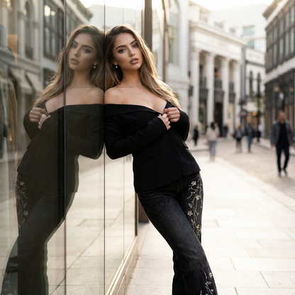 Elvynne Vintage Floral Denim