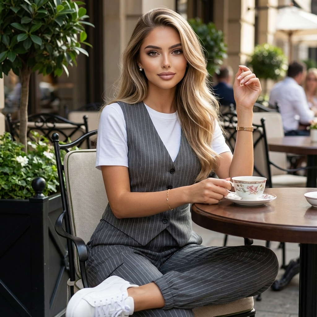 Elvessa Striped Summer Vest Set