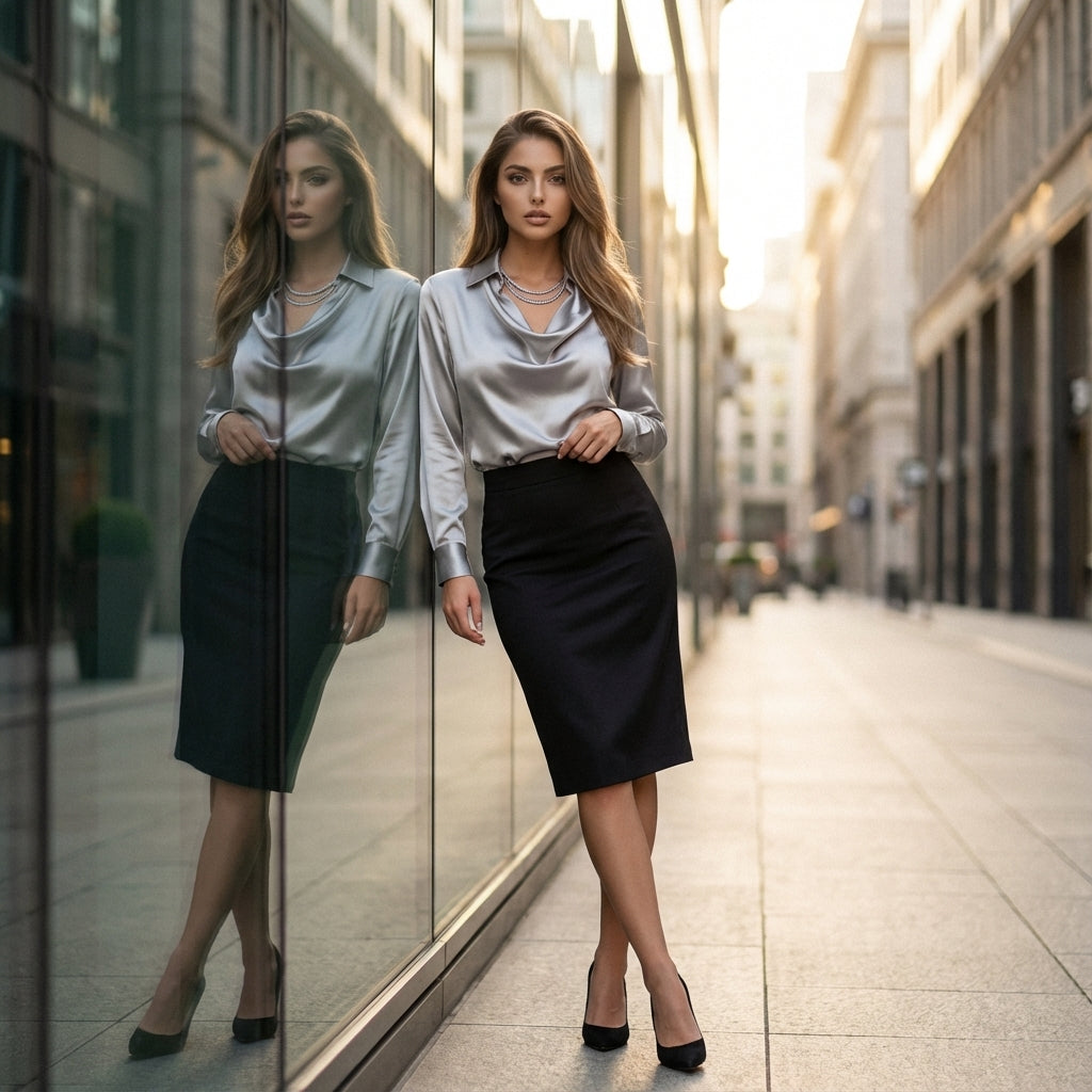 Lumivère Satin French Shirt