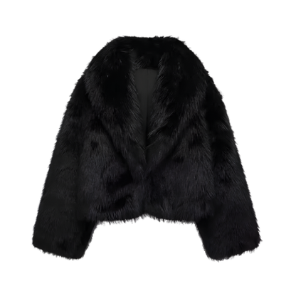 Vintage Faux Fur Winter Lapel Jacket