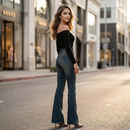 Dravelle High-Waist Stretch Denim