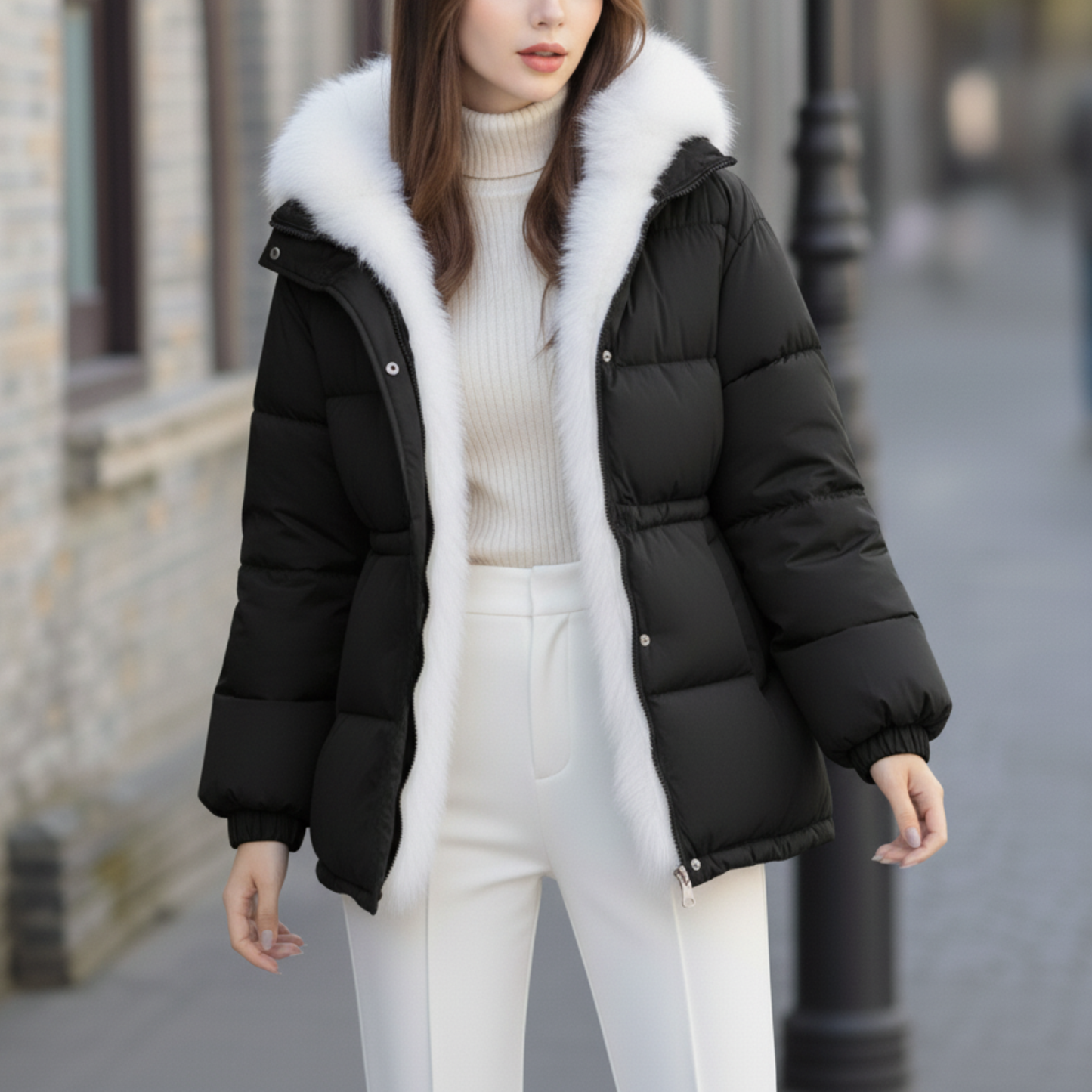 Short Puffer Jacket – Warm Winter Hooded Coat