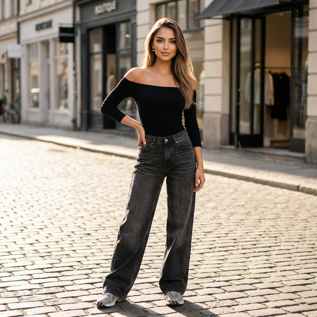 Elvoryn Fleece-Warm High-Rise Denim