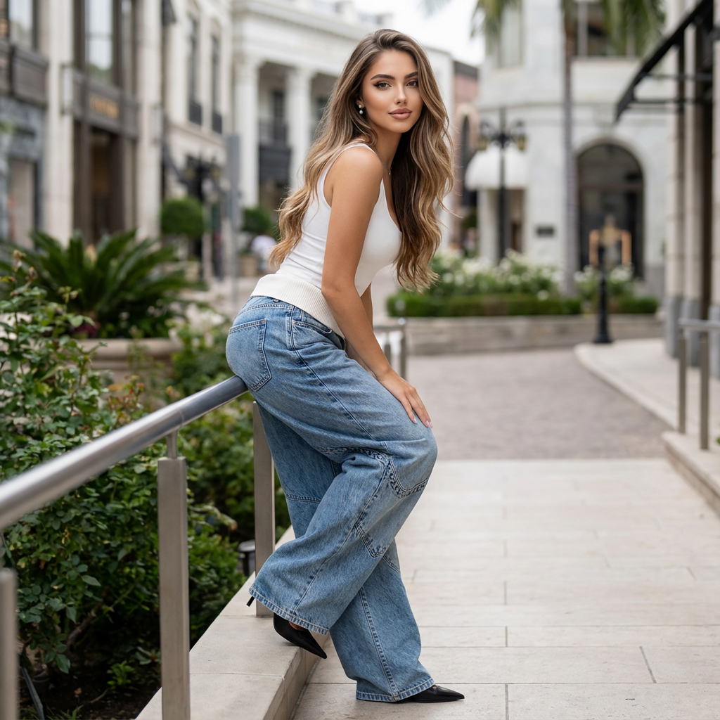 Elvoryn Retro Hip-Hop Denim