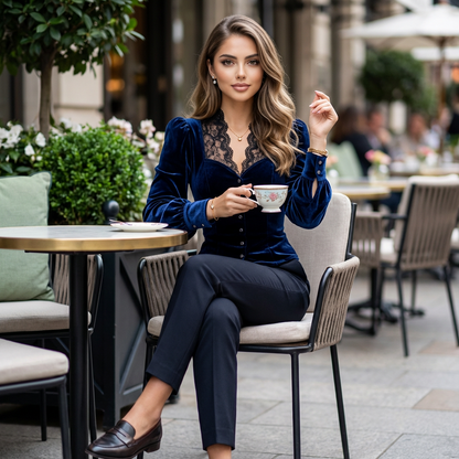 Aurevyn Luxe Base-Layer Velvet Shirt