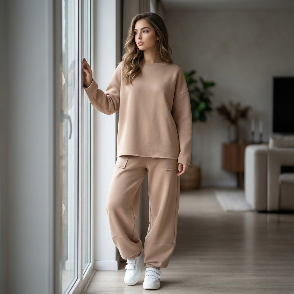 Sophisticated High-Waist Pant Set