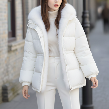 Short Puffer Jacket – Warm Winter Hooded Coat
