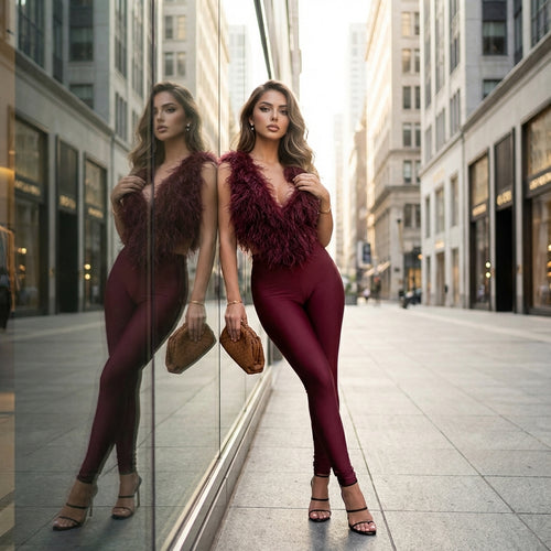 Noctyra Lace-Up Halter Co-Ord Set