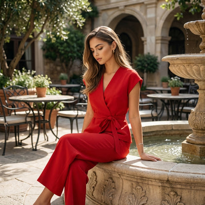 Velyra Sleeveless Belted Co-Ord Set