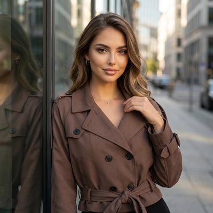 Trivelle Lace-Up Short Trench