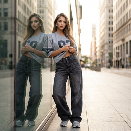 Elvoryn Fleece-Warm High-Rise Denim