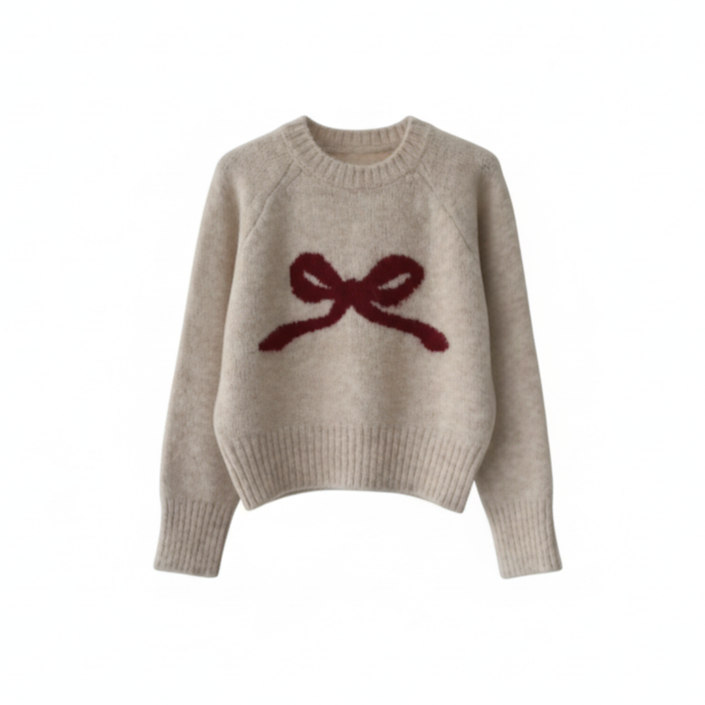 Bow Knit Pullover Sweater