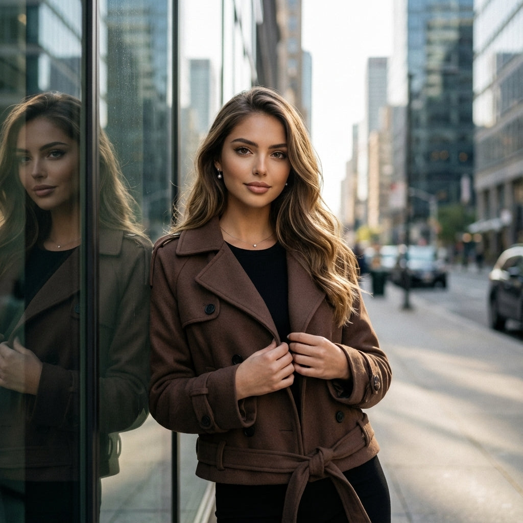 Trivelle Lace-Up Short Trench