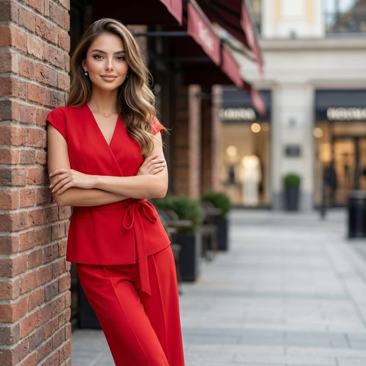 Velyra Sleeveless Belted Co-Ord Set