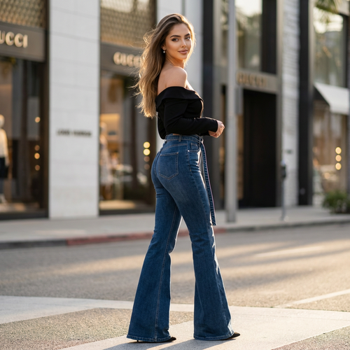 Flarwyn Fleece-Lined Vintage Flare Jeans