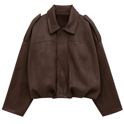 Lapel Suede Bomber Outwear