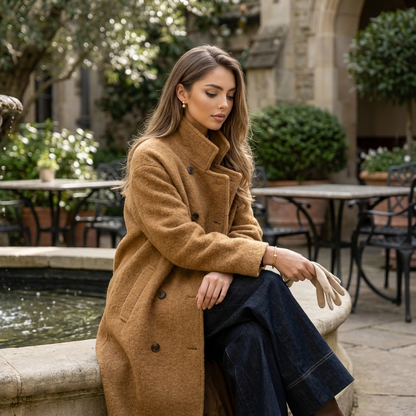 Quenelle Double-Face Cashmere Coat